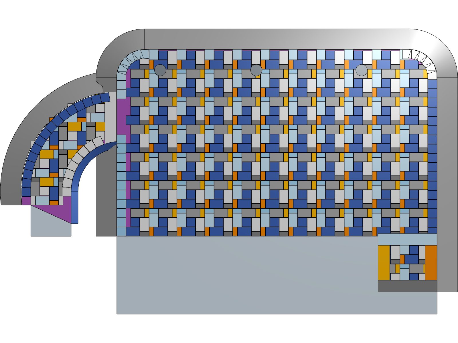 Top view of the final patio model